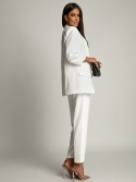 Elegant set of jacket and trousers, white 7684